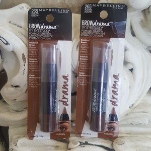 2x Maybelline Brow Drama Pomade Crayon Auburn